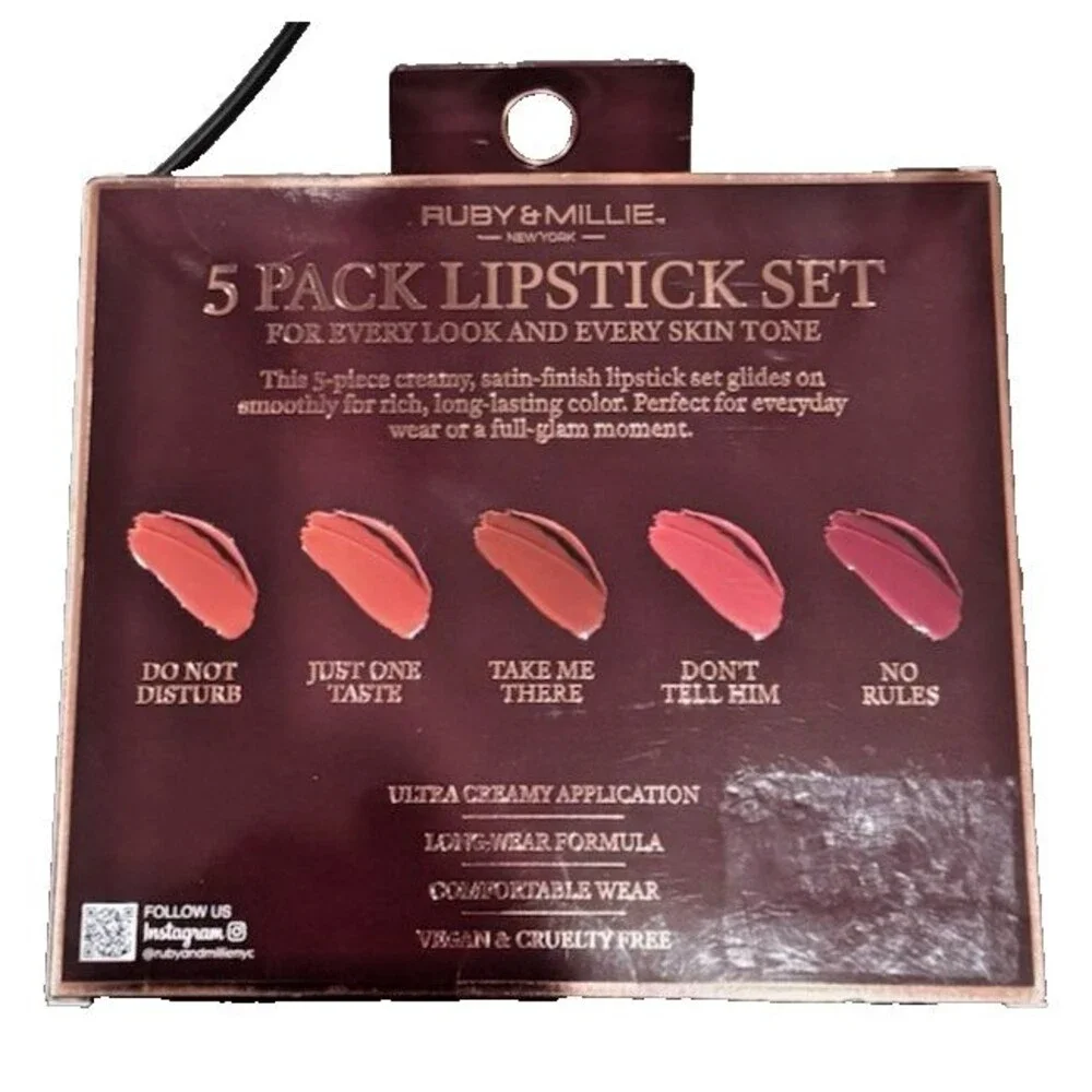 Ruby & Millie 5 Pack Lipstick Set